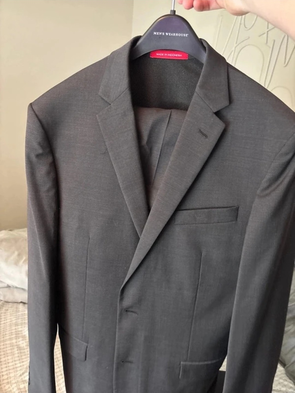 Kenneth Cole Charcoal Gray Two-Button Suit Jacket